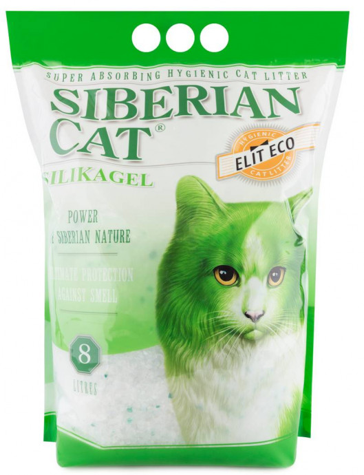 Наполнитель Сибирская кошка Элитный селикагель 8 литров