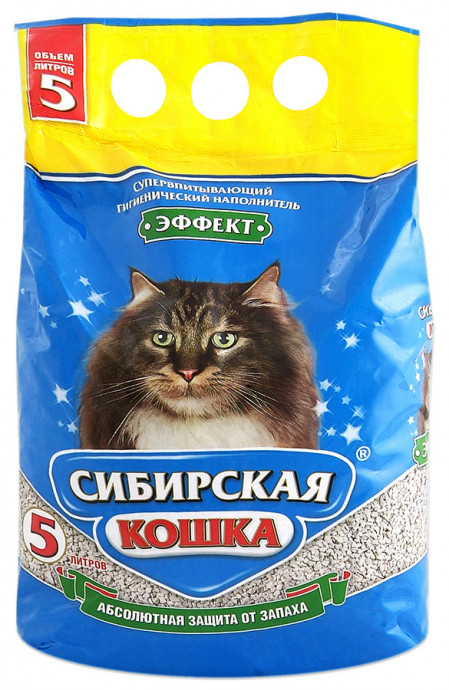 Наполнитель Сибирская Кошка Эффект 5 литров